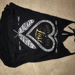 Black tank top